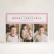 "Traditional Wishes" - Letterpress Holiday Cards in Berry by Ashlee Townsend - Front