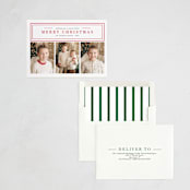 "Traditional Wishes" - Letterpress Holiday Cards in Berry by Ashlee Townsend - Assembled
