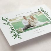 "Elegant Boughs" - Letterpress Holiday Cards in Holly by Everett Paper Goods - Detail