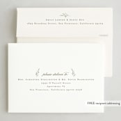 "Elegant Boughs" - Letterpress Holiday Cards in Holly by Everett Paper Goods - FREE Recipient Addressing
