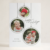 "Ornaments" - Letterpress Holiday Cards in Coal by Erin German - Front