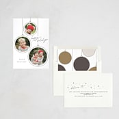 "Ornaments" - Letterpress Holiday Cards in Coal by Erin German - Assembled