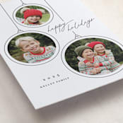 "Ornaments" - Letterpress Holiday Cards in Coal by Erin German - Detail