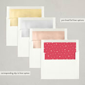 "Stars" - Letterpress Holiday Cards in Rosy Cheeks by Elly - Envelope Liner Options