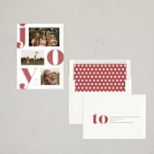 "Modern Joy" - Letterpress Holiday Cards in Rust by Susan Asbill - Assembled