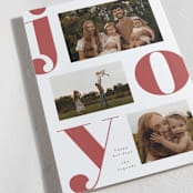 "Modern Joy" - Letterpress Holiday Cards in Rust by Susan Asbill - Detail