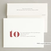 "Modern Joy" - Letterpress Holiday Cards in Rust by Susan Asbill - FREE Recipient Addressing