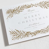 "Spread Cedars" - Letterpress Holiday Cards in Golden by Amy Kross - Detail