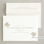"Spread Cedars" - Letterpress Holiday Cards in Golden by Amy Kross - FREE Recipient Addressing