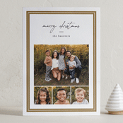 "Ticking Edge" - Letterpress Holiday Cards in Golden by Amy Kross - Front