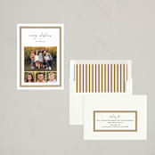 "Ticking Edge" - Letterpress Holiday Cards in Golden by Amy Kross - Assembled