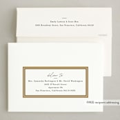 "Ticking Edge" - Letterpress Holiday Cards in Golden by Amy Kross - FREE Recipient Addressing