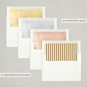 "Ticking Edge" - Letterpress Holiday Cards in Golden by Amy Kross - Envelope Liner Options
