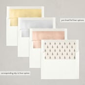 "Forest Collage" - Letterpress Holiday Cards in Coal by Amy Kross - Envelope Liner Options