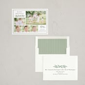 "Merry Motif" - Letterpress Holiday Cards in Pine by Amy Kross - Assembled