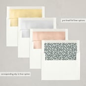 "Leafy Corners" - Letterpress Holiday Cards in Grass by Alethea and Ruth - Envelope Liner Options