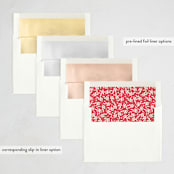 "Simply Elegant" - Letterpress Holiday Cards in Crimson by Vera Lim - Envelope Liner Options