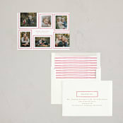 "Merry Frames" - Letterpress Holiday Cards in Candy Cane by Corinne Malesic - Assembled