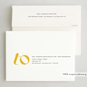 "Happy New YEAR" - Letterpress Holiday Cards in Sunshine by Pati Cascino - FREE Recipient Addressing
