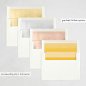 "Happy New YEAR" - Letterpress Holiday Cards in Sunshine by Pati Cascino - Envelope Liner Options