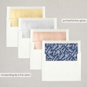 "Holly and Ribbon" - Letterpress Holiday Cards in Blue Jay by Becky Nimoy - Envelope Liner Options