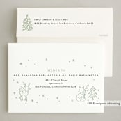 "Magical Christmas" - Letterpress Holiday Cards in Mint by Cass Loh - FREE Recipient Addressing