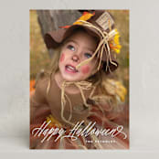 "Spooky Script" - Halloween Cards in Ghostly white by Hooray Creative - Front