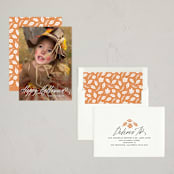 "Spooky Script" - Halloween Cards in Ghostly white by Hooray Creative - Assembled