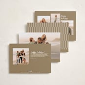 "Headlines" - Holiday Cards in Champagne by Ekko Studio - Back of Card Options