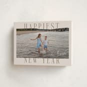 "Headlines" - Holiday Cards in Champagne by Ekko Studio - Folded Card