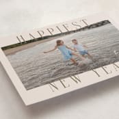 "Headlines" - Holiday Cards in Champagne by Ekko Studio - Detail