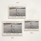 "Headlines" - Holiday Cards in Champagne by Ekko Studio - Formats Available