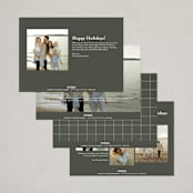 "Granite" - Holiday Cards in Spruce by Wildfield Paper Co - Back of Card Options