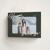 "the classic" - Holiday Cards in Olive by Pixel and Hank - Folded Card