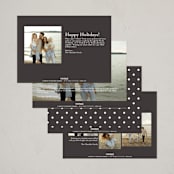 "Moment in Time" - Holiday Cards in Coal by That Girl Press - Back of Card Options