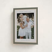 "Simple Frame" - Holiday Cards in Sage by Nicole Walsh - Folded Card