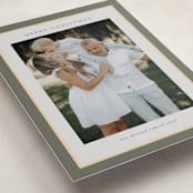 "Simple Frame" - Holiday Cards in Sage by Nicole Walsh - Detail
