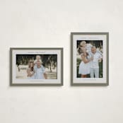 "Simple Frame" - Holiday Cards in Sage by Nicole Walsh - Photo Orientation Options