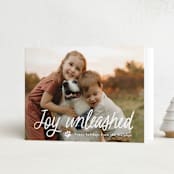 "Unleashed" - Holiday Cards in Snow by Annie Holmquist - Folded Card