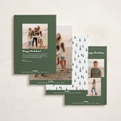 "Among the Pines" - Holiday Cards in Porcelain by Everett Paper Goods - Back of Card Options