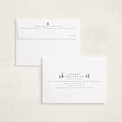 "Among the Pines" - Holiday Cards in Porcelain by Everett Paper Goods - FREE Recipient Addressing