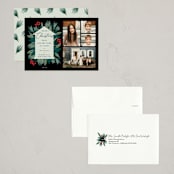 "Merry Home" - Holiday Cards in Charcoal by Oma N. Ramkhelawan - Assembled