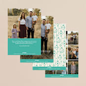 "Merry Little Lines" - Holiday Cards in Wintergreen by GeekInk Design - Back of Card