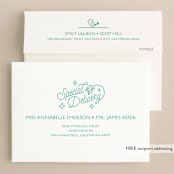 "Merry Little Lines" - Holiday Cards in Wintergreen by GeekInk Design - FREE Recipient Addressing
