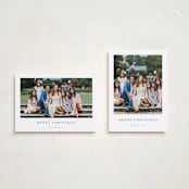 "Daisies" - Holiday Cards in Pine by Wildfield Paper Co - Photo Orientation Options