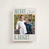 "Merry Modern" - Holiday Cards in Moss by Kelly Watkins - Front