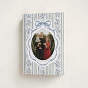"Wildflower Holiday ribbon" - Holiday Cards in Blueberry by Jackie Crawford - Folded Card