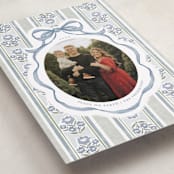 "Wildflower Holiday ribbon" - Holiday Cards in Blueberry by Jackie Crawford - Detail