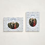 "Wildflower Holiday ribbon" - Holiday Cards in Blueberry by Jackie Crawford - Photo Orientation Options
