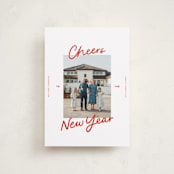 "A Simple Cheers" - Holiday Cards in Holly Berry by Abbigail Lim - Front